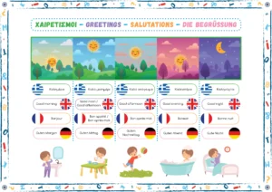Greetings in 4 languages